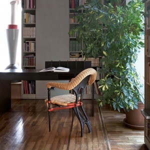 Liba Sillón de Driade. Sillón de diseño contemporánea de ratán en madera.