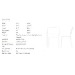 Silla apilable 20-06 de Emeco. Sillas diseño.