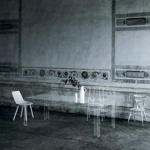 Mesa rectangular Atlantis de Glas Italia. Mesas cristal.