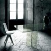 Mesa rectangular Crossing  de Glas Italia. Mesas cristal.