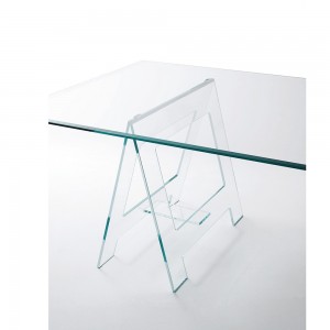 Mesa rectangular Don Cavalletto  de Glas Italia. Mesas cristal.