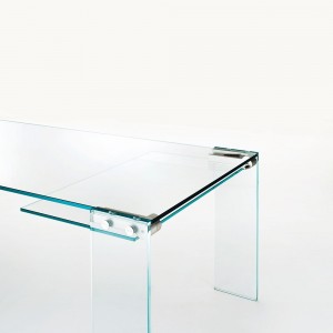 Mesa extensible Naked de Glas Italia. Mesas cristal.