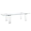 Mesa extensible Naked de Glas Italia. Mesas cristal.