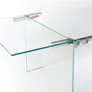 Mesa extensible Naked de Glas Italia. Mesas cristal.