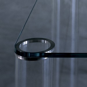 Mesa rectangular Pipeline tavoli alti de Glas Italia. Mesas cristal.