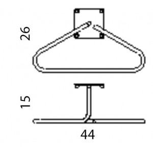Soporte para perchas Triangulo de IN Complementos. Percheros modernos.