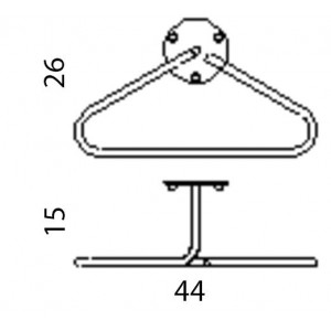 Soporte para perchas Triangulo de IN Complementos. Percheros modernos.