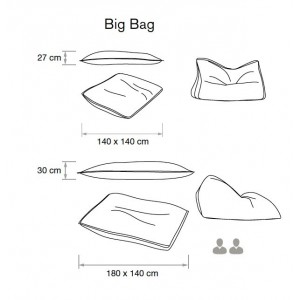 Cama Big Bag de Ogo. Muebles de exterior terraza y jardines. Muebles de diseño.