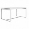 Oferta Mesa Alta Rectangular Flat hecha de Aluminio Termolacado Blanco
