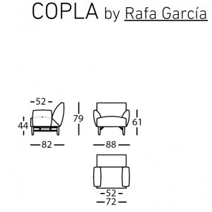 Sillón Copla bajo de Sancal. Butaca diseño.