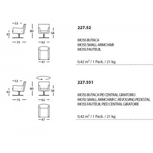 Butaca Moss de diseño de Sancal. Muebles modernos.