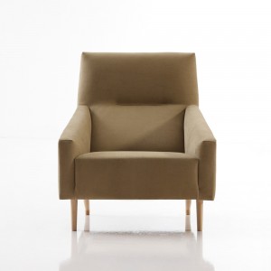 Sillón madera tapizado Soul de Sancal. Butaca diseño.