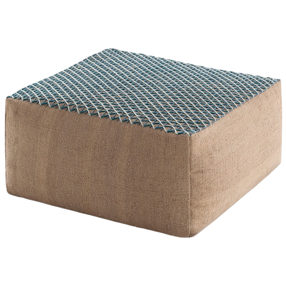 Puf Raw Small Blue de GAN. Alfombras modernas.