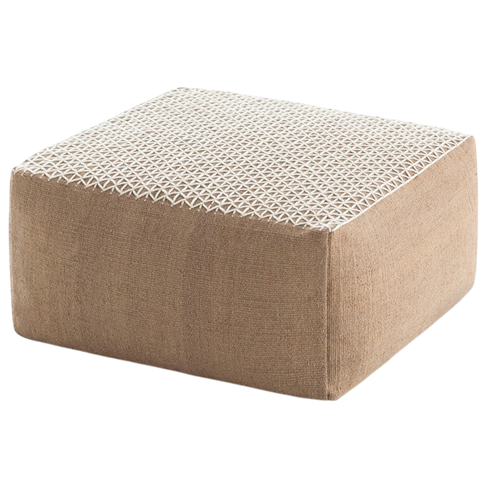 Puf Raw Small White de GAN. Alfombras modernas.