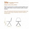 Silla trestle tapizada de Discipline. Sillas de diseño.