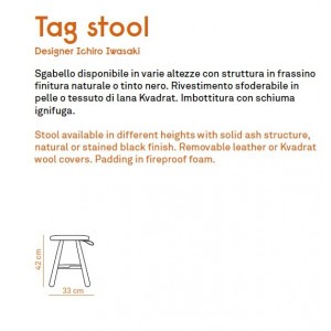 Taburete bajo Tag de Discipline. Taburetes de diseño.