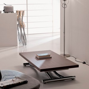 Mesa transformable Mondial de Ozzio design. Sillas y mesas transformables.