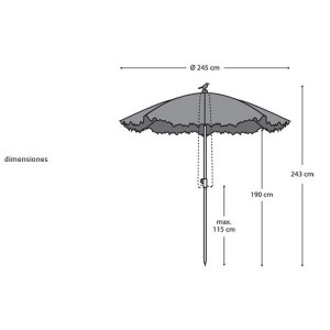 Sombrilla Shadylace de Sywawa. Parasol de exterior