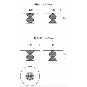 Mesa Firenze fija de Tonin casa. Muebles modernos de hogar.