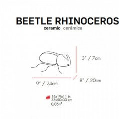 Escultura Rhinoceros Beetle Color Mambo