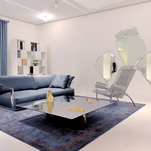 Espejo Archipelago de Driade. Diseño elegante de piezas complementarias.