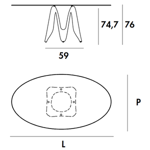 Mesa elíptica Lambda de Sovet. Mesas y complementos de diseño. Mesas modernas.