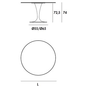 Mesa Flute redonda Wood de Sovet. Mesas y complementos de diseño.