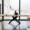 Mesa Artistico Fija Madera de Bontempi. Muebles modernos de diseño italiano.