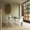 Mesa Cruz Extensible Cristal de Bontempi. Muebles modernos italianos. Mesas extensible para comedor.