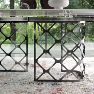 Mesa Majesty Cantos Redondeados Extensible de Bontempi. Muebles modernos italianos.