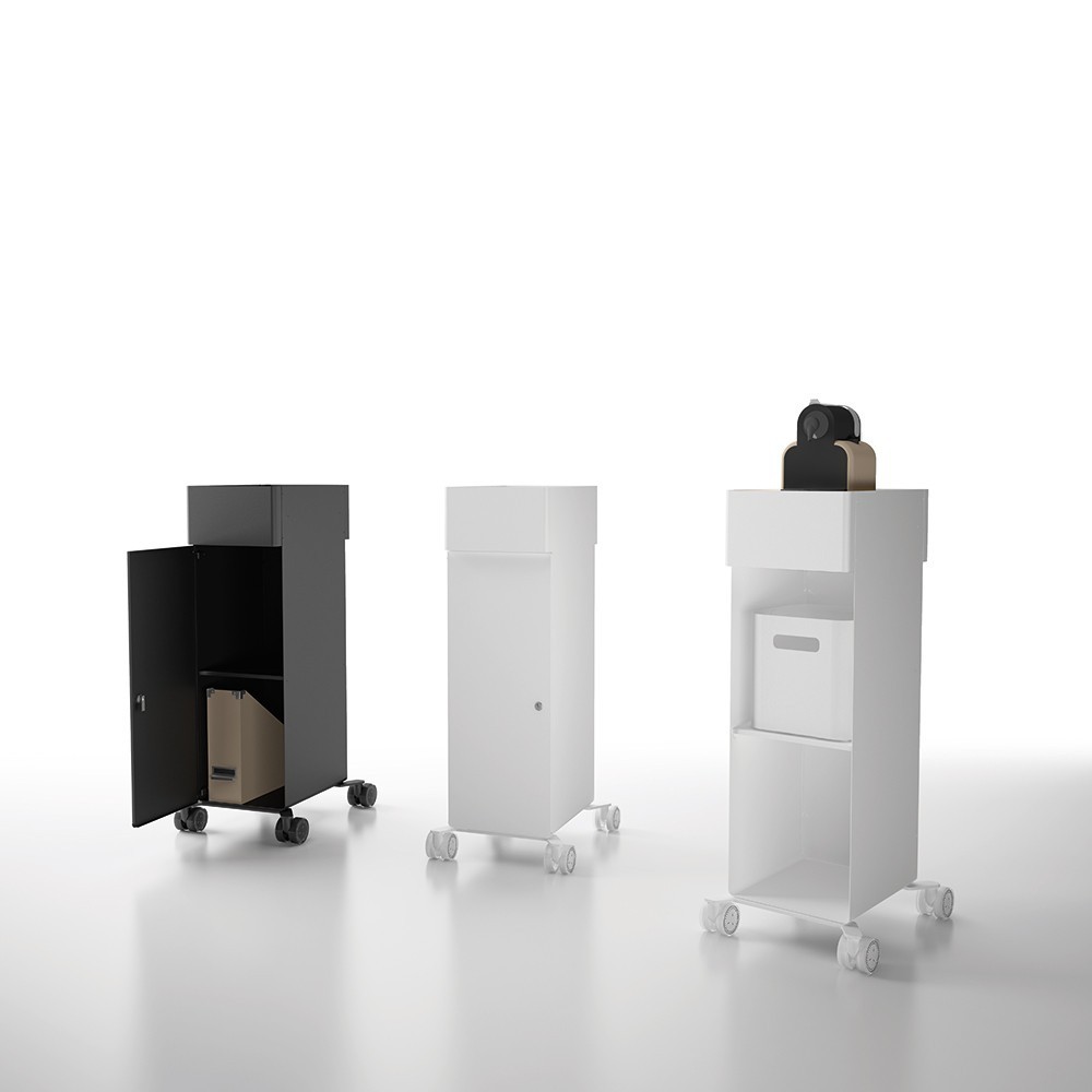 Mueble auxiliar Hold daily de Systemtronic. Muebles oficina diseño.