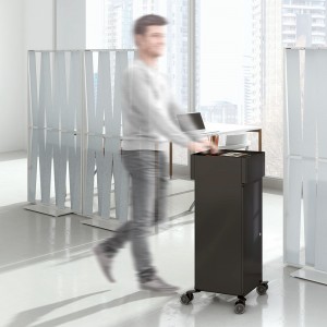 Mueble auxiliar Hold daily de Systemtronic. Muebles oficina diseño.