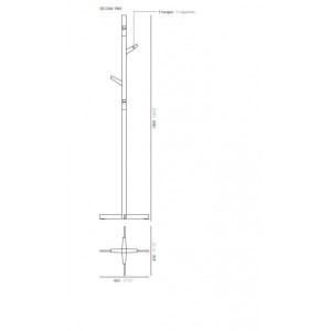 Perchero suelo Second tree de Systemtronic. Muebles oficina diseño.