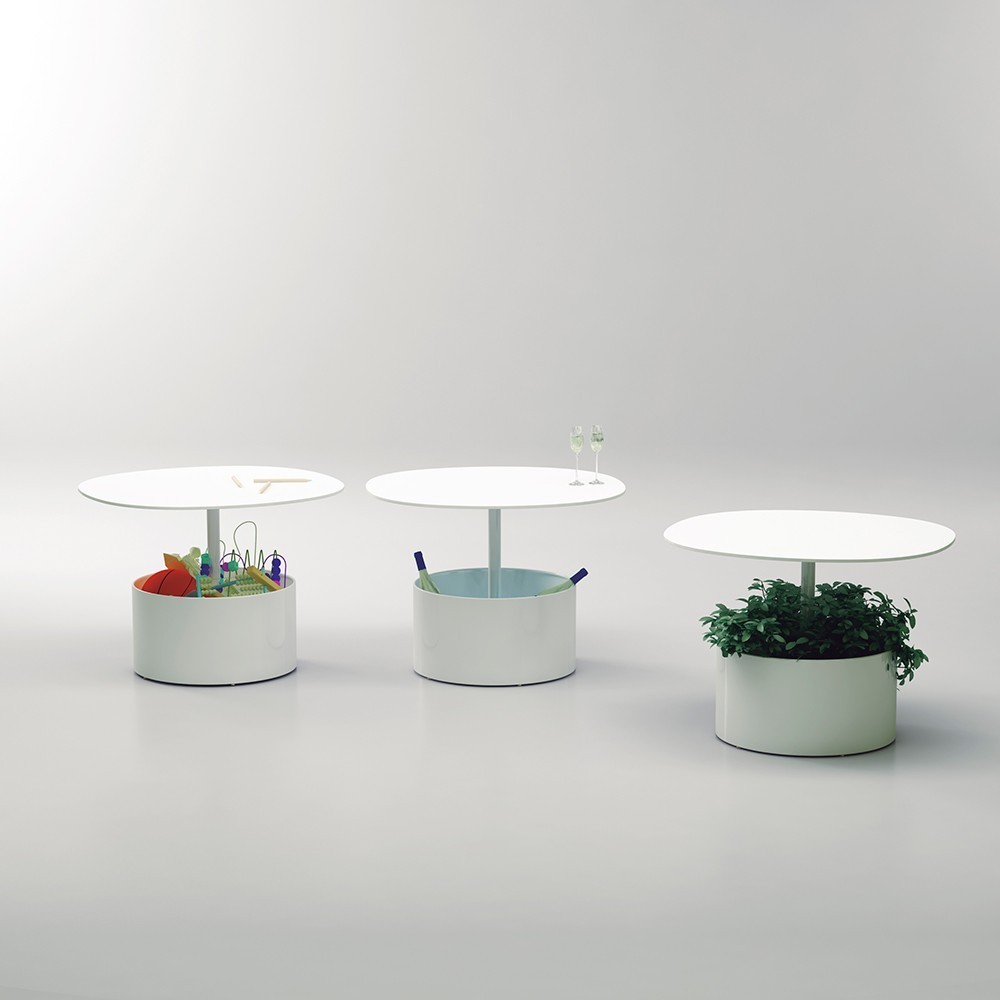 Mesa-macetero Laura de Systemtronic. Mesa con macetero.