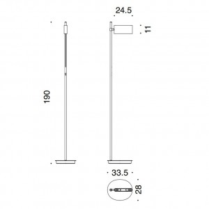 Lámpara pie Two Flags Floor de Danese Milano. Lámparas modernas.