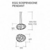 Lámpara suspensión Egg de Pallucco. Lámparas modernas de diseño.