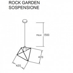 Lámpara suspensión Rock Garden Pallucco
