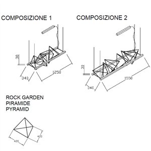 Lámpara suspensión Rock Garden de Pallucco. Lámparas modernas de diseño.