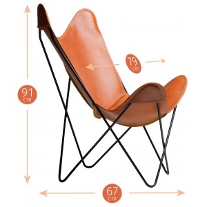 Sillón Bonet - Cuero. Bkf de Sillas clásicas del diseño.