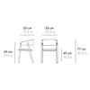 Sillón Mava MAV101/2 Punt. Silla con asiento tapizado. Sillas de diseño.