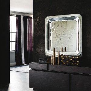 Espejo Glenn de Cattelan Italia en cristal reflejado para pared o suelo.