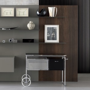 Carrito bar AR1 de Misura Emme. Muebles modernos de diseño.