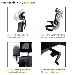 Silla giratoria operativa T590 DASXU Sidiz. Diseño ideal para oficina o despacho.