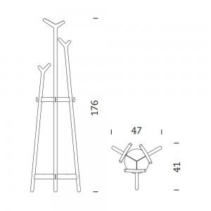 Perchero pie Forc de Mobles 114. Complementos originales para interiores.