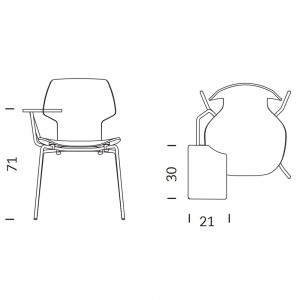 Silla Gràcia Table de Mobles 114. Silla moderna ideal para estudios o clases.