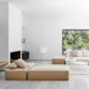 Puf Raw Small White de GAN. Alfombras modernas.
