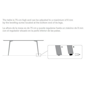 Mesa reuniones ovalada Fly de Sellex. Camas y mesas modernas.