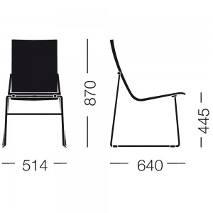 Silla Hammok básica de Sellex. Mobiliario contract. Sillas de diseño moderno.