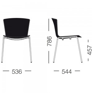 Silla Slam básica polipropileno de Sellex. Sillas modernas para instalaciones