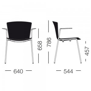Sillón Slam Básica Polipropileno Sellex. Sillas de diseño. Mobiliario contract.